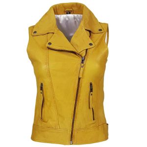 Women Leather Vest