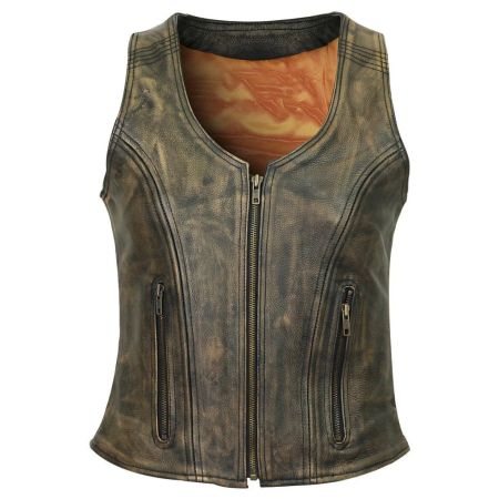 Women Leather Vest
